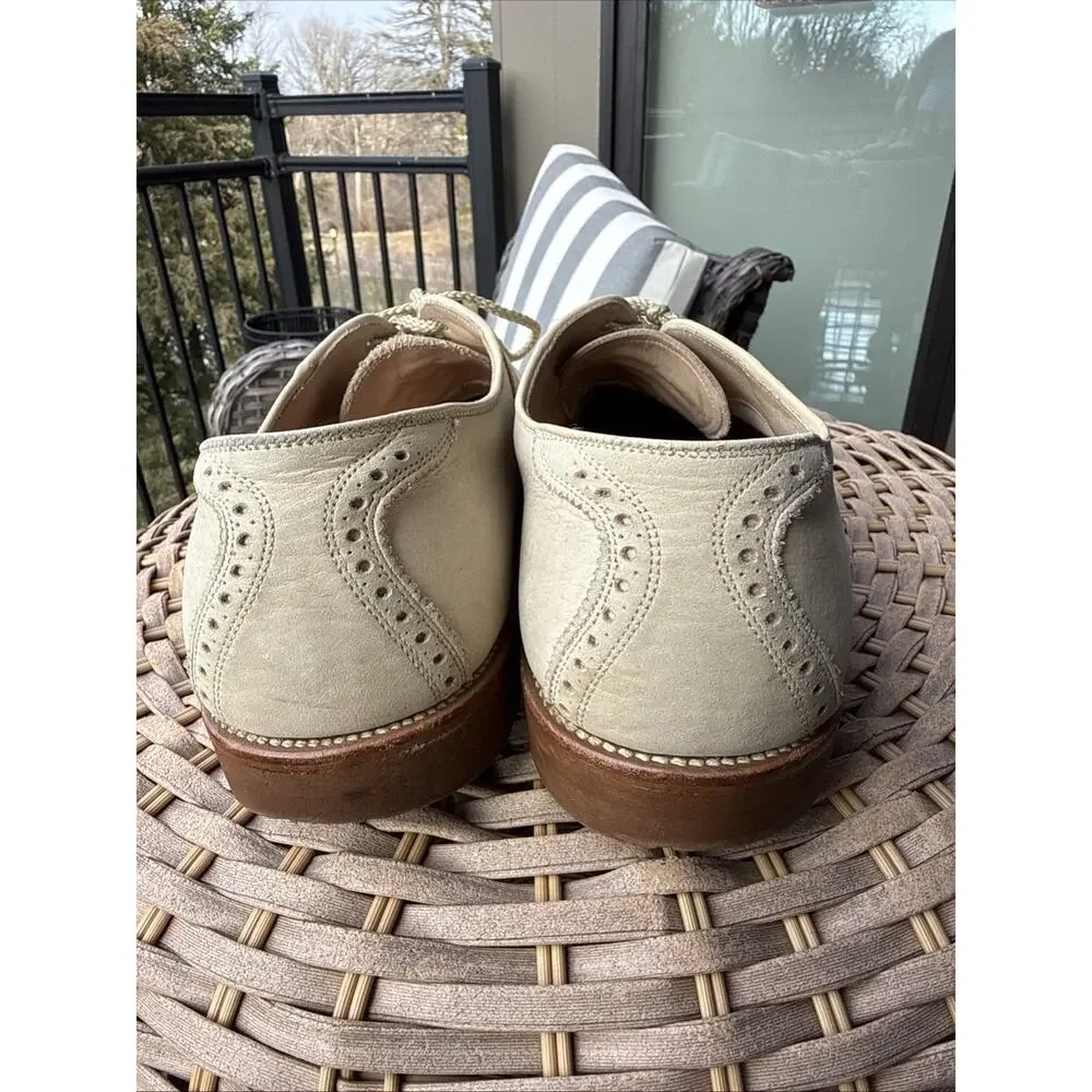 Allen Edmonds Odessa 7034 Oxford Shoes 11 C Light Tan Ostendo Leather USA